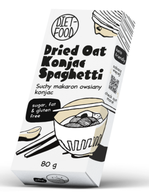MAKARON (SUCHY KONJAC - OWIES) SPAGHETTI BEZGLUTENOWY 80 g - DIET-FOOD (3 szt.)