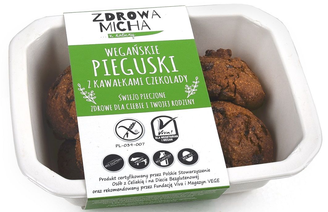 CIASTKA PIEGUSKI Z CZEKOLADĄ BEZGLUTENOWE 140 g - ZDROWA MICHA (NA ZAMÓWIENIE) (1 szt.)