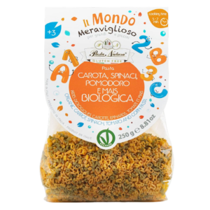 MAKARON (KUKURYDZIANY TRÓJKOLOROWY) DLA DZIECI LITERKI I CYFERKI BEZGLUTENOWY BIO 250 g - PASTA NATURA (3 szt.)