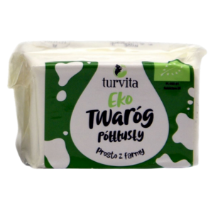 TWARÓG PÓŁTŁUSTY BIO (około 0,25 kg) - TURVITA