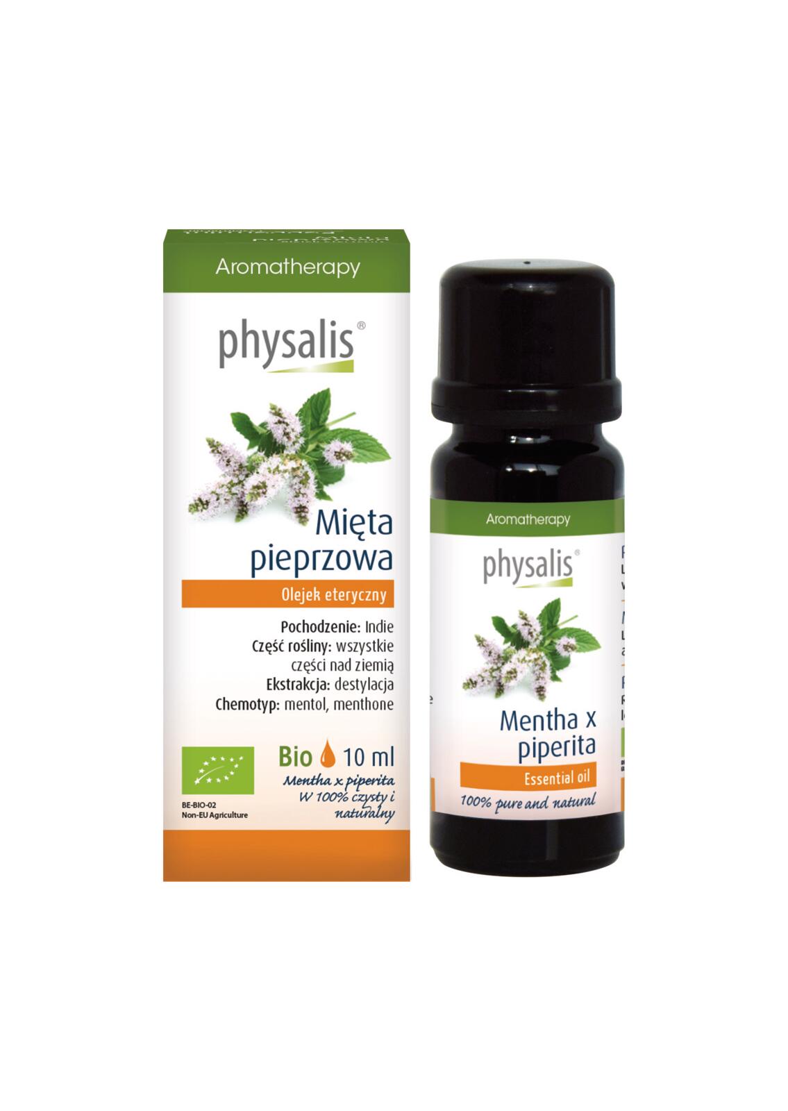 OLEJEK ETERYCZNY MIĘTA PIEPRZOWA BIO 10 ml - PHYSALIS (1 szt.)