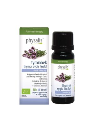 OLEJEK ETERYCZNY TYMIANEK THYMUS ZYGIS LINALOL BIO 10 ml - PHYSALIS (1 szt.)