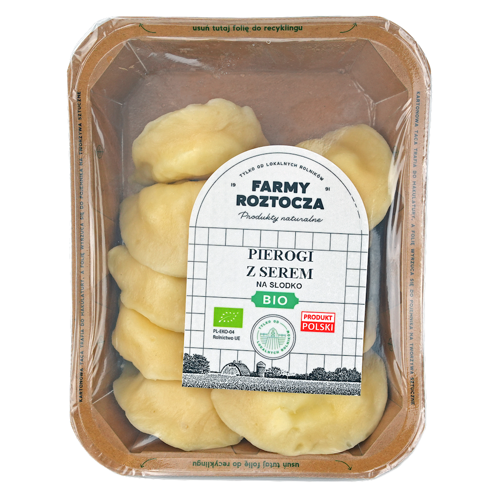 PIEROGI Z SEREM NA SŁODKO BIO 400 g - FARMY ROZTOCZA (NA ZAMÓWIENIE) (1 szt.)