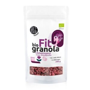 GRANOLA FIT Z ADAPTOGENAMI BEZ DODATKU CUKRÓW BIO 200 g - DIET-FOOD (1 szt.)