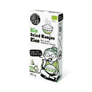 MAKARON (SUCHY KONJAC) W KSZTAŁCIE RYŻU BEZGLUTENOWY BIO 80 g - DIET-FOOD (1 szt.)
