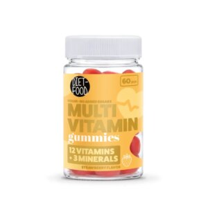 ŻELKI TRUSKAWKOWE MULTIWITAMINA BEZ DODATKU CUKRÓW 60 szt.- DIET-FOOD (1 szt.)