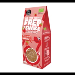 CIASTKA KOKOSOWE Z TRUSKAWKAMI BIO 80 g - DIET-FOOD (FRED THE SNAKE) (1 szt.)