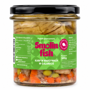 KARP W WARZYWACH W GALARECIE BEZGLUTENOWY 300 g - SMOLIN FISH (NA ZAMÓWIENIE) (1 szt.)