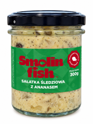 SAŁATKA ŚLEDZIOWA Z ANANASEM 300 g - SMOLIN FISH (NA ZAMÓWIENIE) (1 szt.)