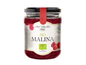 MALINA 80 % Z CUKREM TRZCINOWYM BIO 270 g - SAD DANKÓW (1 szt.)
