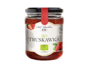 TRUSKAWKA 80 % Z CUKREM TRZCINOWYM BIO 270 g - SAD DANKÓW (2 szt.)