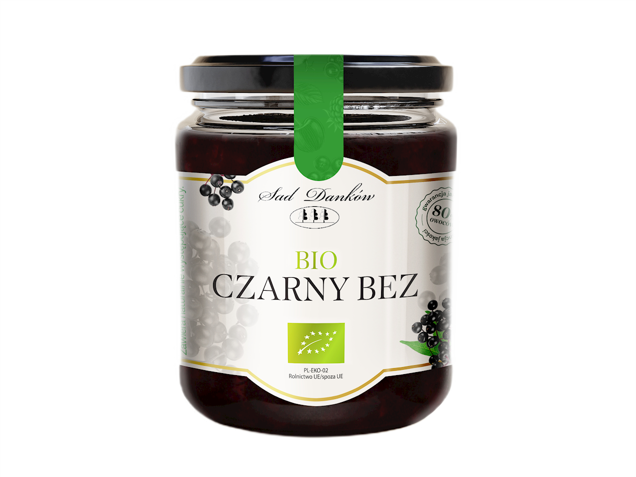 CZARNY BEZ 80 % BIO 260 g - SAD DANKÓW (2 szt.)
